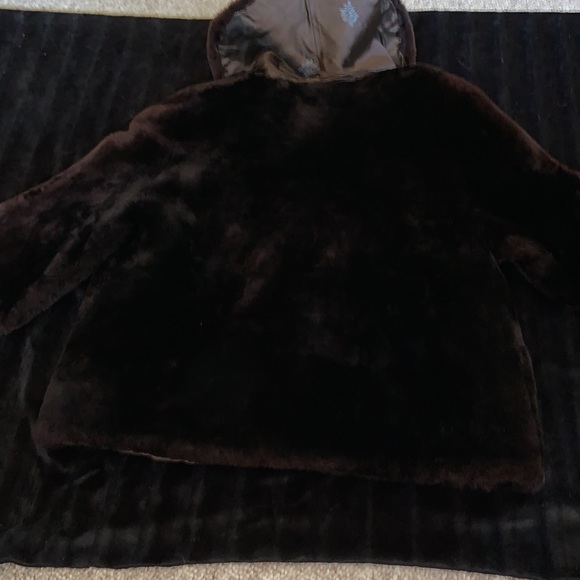 Mouton coat, three-quarter sleeve vintage luxury, one size custom classic - Picture 11 of 14